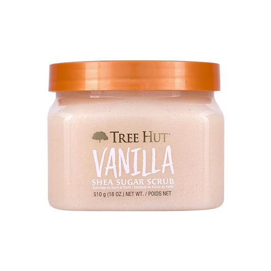 Tree Hut Vanilla Shea Sugar Exfoliating & Hydrating Body Scrub, 18 oz