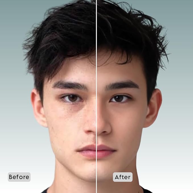 Invisible Foundation for Men – Medium-Coverage, Lightweight & Hydrating | Natural Look Makeup | Oil Control & Sweat-Resistant | 4 Shades | Deep Espresso