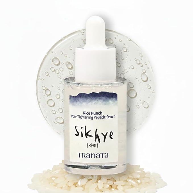 [TRANATA] Rice Punch Peptide Capsule Serum Pore tightening – Korean rice skincare with 80% Rice peptide for Glass Skin Glow Pore tightening Hydration peptide Rice& Lactobacillus for Face