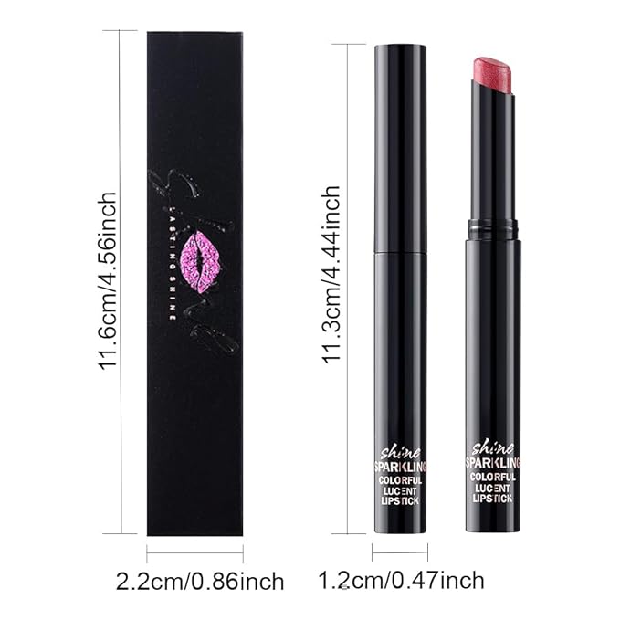 Warm Brown Metallic Lipstick for Women,Lightweight Comfortable Non-Drying Shimmer Frosted Lipstick,Glitter Lip Gloss Stain Long Lasting Waterproof Smudge Proof 24 Hour Full Coverage Lip Makeup,Vegan