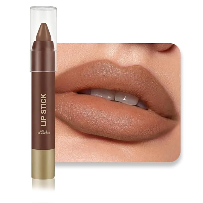BINGBRUSH 2 in 1 Lip Liner and Lipstick Combo, Matte Lipstick Long Lasting Waterproof Lip Pencil Crayon, Smudge Proof Lip Stain,Hign Pigmented Women’s Makeup (01#Morning Latte)
