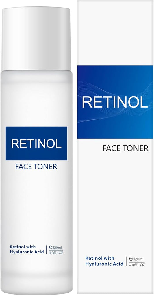 Face Toner for Women, Retinol Facial Toner, Hyaluronic Acid Skin Toner for Firming Skin, Moisturizing, Reduce Fine Lines, Oil Dry Sensitive Skin, 4.06fl.oz/120ml