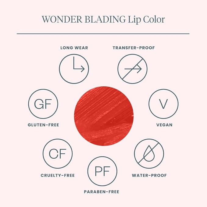 Wonderskin Wonder Blading All Day Lip Stain Peel Off Masque - Long Lasting, Waterproof and Transfer Proof Pink Lip Tint, Matte Finish Peel Off Makeup (Glamorous Masque)