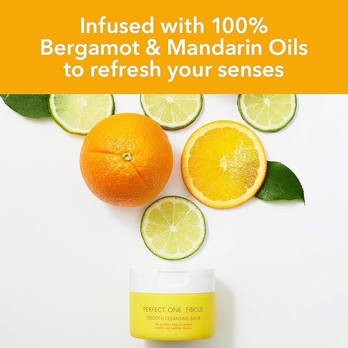 Perfect One Focus Smooth Cleansing Balm - Makeup Remover with Premium Moisturizing Ingredients from Around the World, 2.64oz (75g)