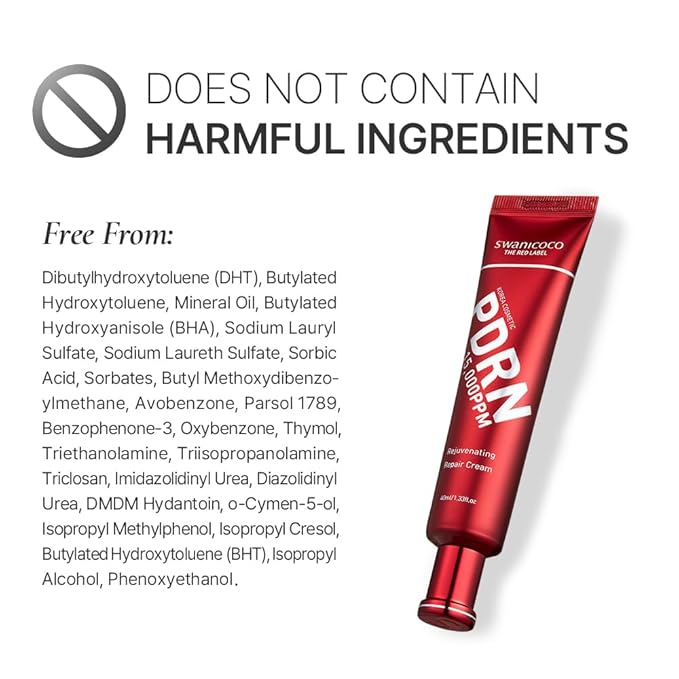 SWANICOCO PDRN Rejuvenating Repair Cream, 99.9% Pure Salmon (Sodium DNA), Bakuchiol, Cica Exosome, Niacinamide, Aging Care, Wrinkle Care, Intensive Glow, Skin Elasticity, 40ml 1.35 fl Oz