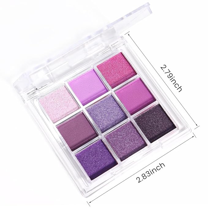Purple and Pink Glitter Eyeshadow Palette Makeup,Lavender Mauve Light Pink Baked Eye Shadow Palette,Purple Makeup Pallet Long Lasting Waterproof Womens Eyeshadows