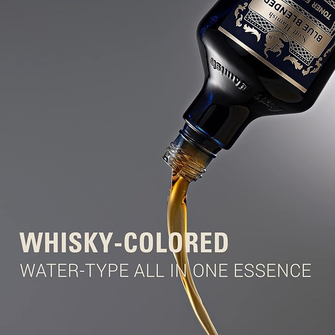 Scott Hamish Blue Blended Toner Essence - Men Facial Toner Essence with Hyaluronic Acid & Amino Acid - Hydrating Toner Restore Vitality – All in One Face & Aftershave, 6.09 fl.oz.