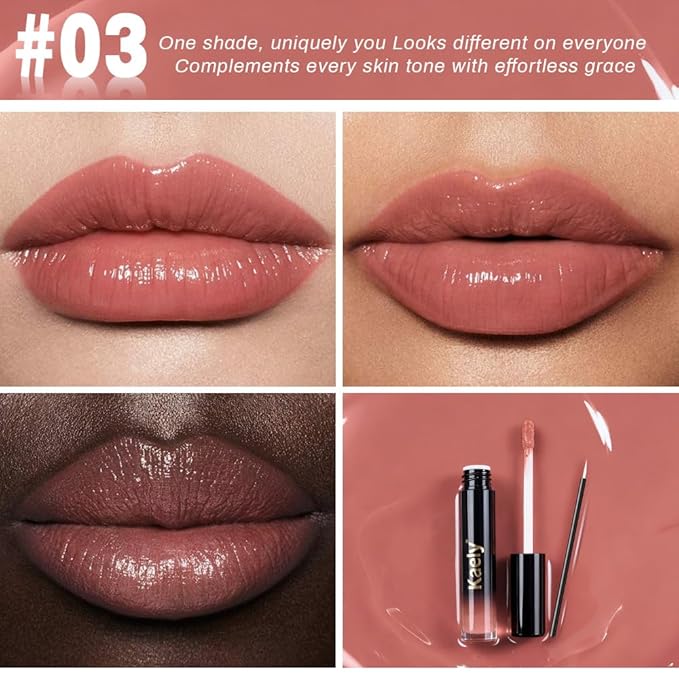 Kaely Longwear No-Budge Lipstick for Women, Highly Pigmented Liquid Lip Color Makeup, Non-Transfer Lip Gloss Stain Waterproof Smudge Proof 24 Hour, Instant Shine, Vegan & Cruelty-Free, 03 CAPTIVATED