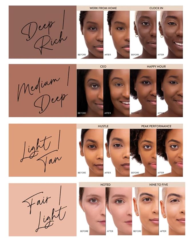 Mented Cosmetics Full-Time Eye Brightening Concealer for Women, Lightweight Full-Coverage Eye Makeup Concealer, Under Eyes Make Up Corrector, Blemishes & Contour, Clock In