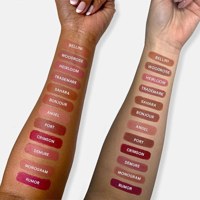 Glo Skin Beauty Suede Matte Lip Crayon (Demure) - Longwearing Formula Stays On All Day, With Conditioning Shea Butter + Mango Seed Oil for a Velvety Smooth Finish