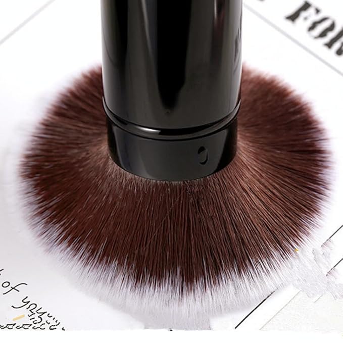 Retractable Foundation Makeup Brushes, Travel Kabuki Powder Brush Liquid Foundation Brush with Cover Perfect for Blending Liquid, Bronzer, Buffing, Cream, Flawless Powder Cosmetics