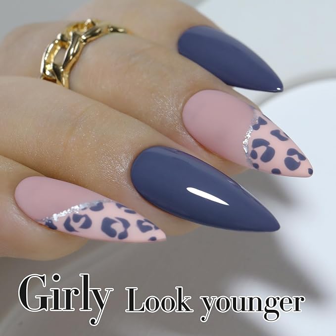 Double Rhythm 15ML Gel Nail Polish Pure Sheer Same Color Same Bottle Soak Off Gel Polish Art Manicure Salon DIY at Home for Women (Deep Blue Gray-A1465)