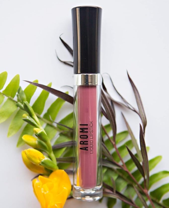 Aromi Matte Liquid Lipstick | Long Wear, Dusty Rose, Natural Pink Lip Color for Women, Vegan, Cruelty-free, Waterproof, Gluten Free (Rosy Rose)