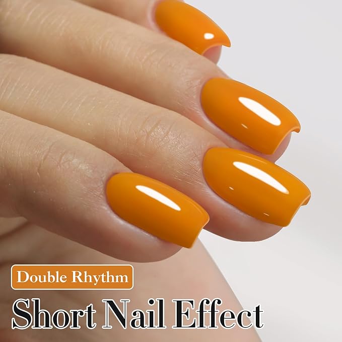 Double Rhythm 15ML Gel Polish Pure Sheer Same Color Same Bottle Soak Off Gel Polish Art Manicure Salon DIY at Home for Women (Ginger Yellow-A1098)