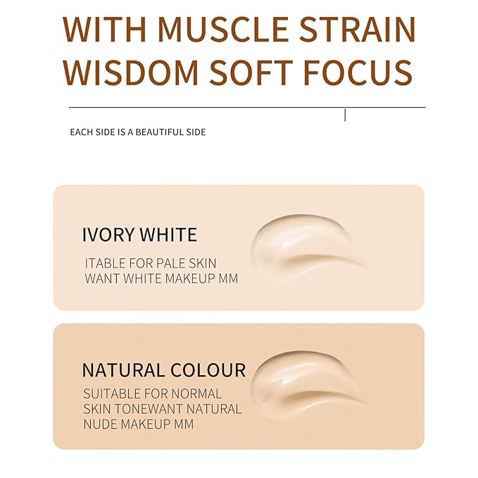 O'CHEAL CC Cream with SPF 50+, Hydrating Color Correcting Cream Full Coverage Lightweight Powder Foundation, Waterproof Long Lasting Pre-makeup Primer Facial Concealer Refine Skin Texture (Natural)