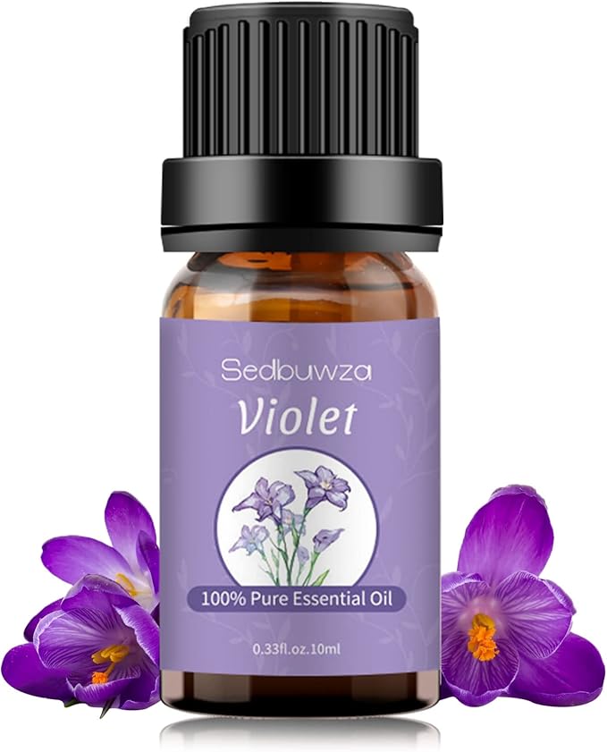 Sedbuwza Violet Essential Oil, 100% Pure Organic Violet Aromatherapy Gift Oil for Diffuser, Humidifier, Soap, Candle, Perfume