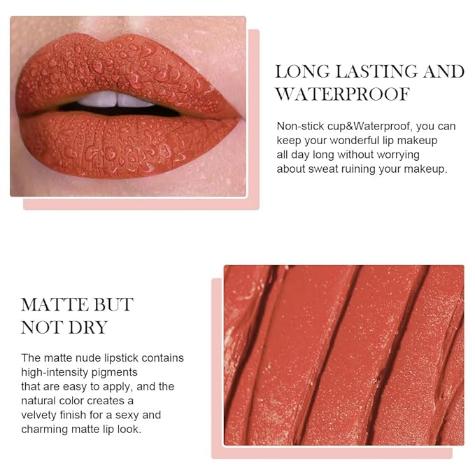 BINGBRUSH Crayon Matte Longwear Lipstick Pack Set,Moisture Smooth Color Stick Ultimate Lip Crayon for Makeup Collection - Waterproof Velvet Lipgloss (09#, 1 Count (Pack of 1))