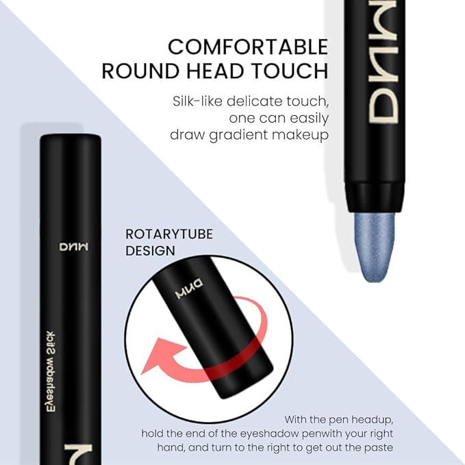 evpct 2Pcs Cream Eyeshadow Sticks Set for Eyes Sky Blue & Greenish Cyan Shimmer Eye Crayon Shadow Brightener Stick Pencil Pen Bulk sombras en crema para ojos 10+12