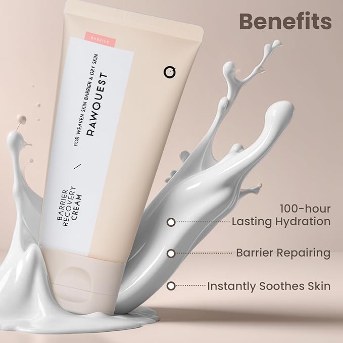 [2 pack Skin Barrier Recovery Cream 25ml + 80ml, Deep Hydration, Skin Barrier Repair, Soothing, Moisturizer with Ceramide, Panthenol, Hyaluronic Acid for Dry Sensitive Skin, Korean Skincare