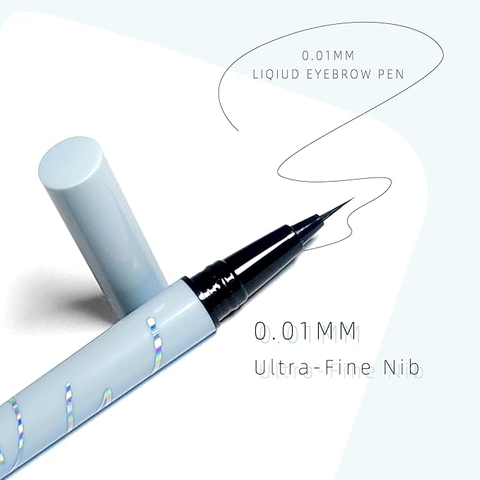 Ultra-fine Eyebrow Pen - Waterproof Lift & Snatch Liquid Eyebrow Pen, 5 Colors - Dark Brown, Long Lasting Smooth Soft Eye Brow Tint