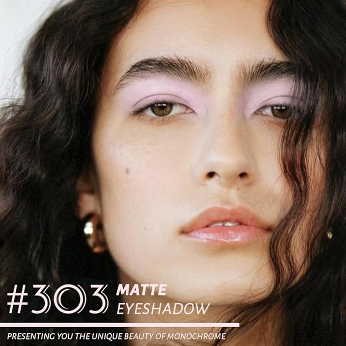 Monochrome Matte Eye Shadow Palette,Light Pink Neutral Nude Matte Pressed Powder Single Eyeshadow,Natural Long Lasting Naturing-Looking Eyeshadow,Talc,Paraben Vegan & Cruelty Free