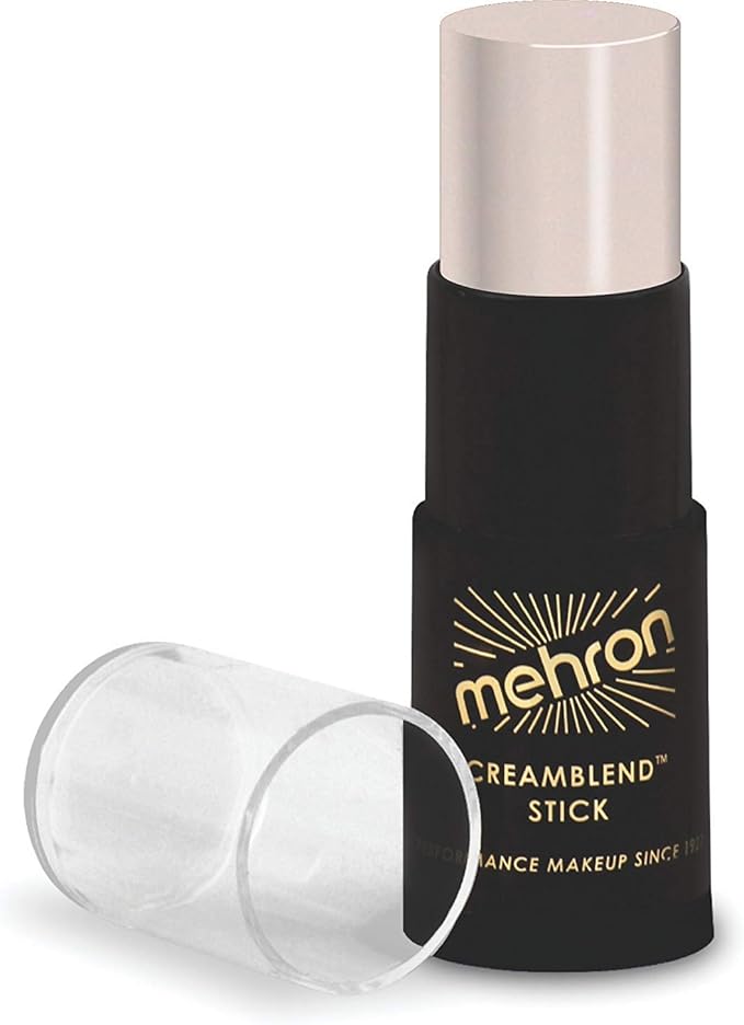 Mehron Makeup CreamBlend Stick | Face Paint, Body Paint, & Foundation Cream Makeup | Perfect for Halloween .75 oz (21 g) (Alabaster)