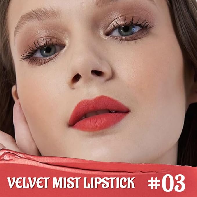 Red Matte Lipstick Set for Older Women,Velvet Long Lasting Waterproof Smudge Proof Lip Stick,24 hr Hours Magic Lipstick 24 Hours Original Lip Stick Stain Makeup Kit Lip Makeup Gift,Vegan