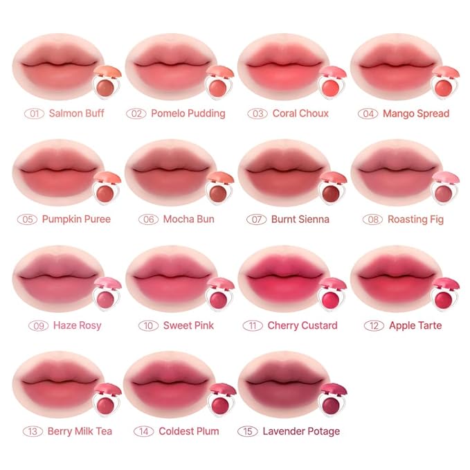 dasique Souffle Color Pot #08 Roasting Fig – Makeup Blush, Buildable Silky-Smooth Texture, Build-In Mini Brush, Multi-Use For Cheek and Lip