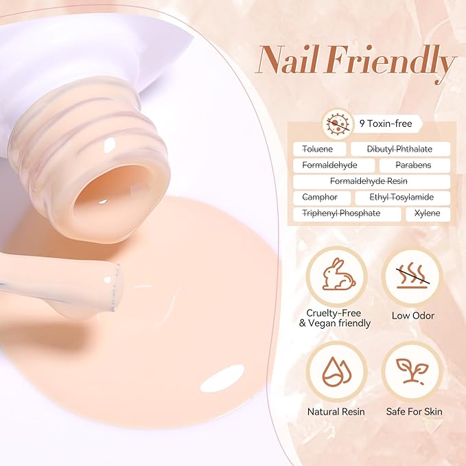 Born Pretty Nude Gel Nail Polish Brown Neutral Nude Pink Gel Polish Skin Tones Collection Soak Off LED Gel Nail Kit Manicure DIY Home