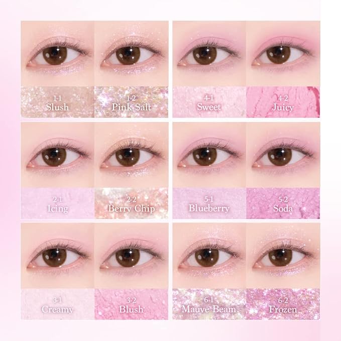 dasique Shadow Palette #18 Berry Smoothie l Vegan, Cruelty-Free l 18 Blendable Shades in Smooth Matte and Shimmer Finishes with Gorgeous Pearls