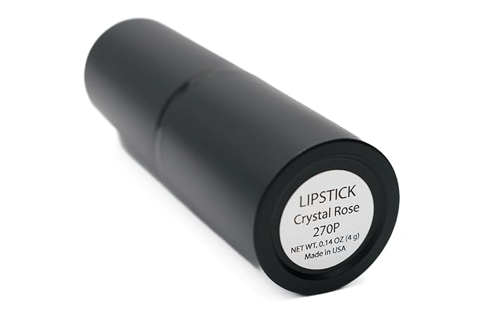 Crystal Rose Medium Warm Pink Satin Lipstick Color Moisturizing Paraben Free, No Animal Testing & Cruelty Free Lip Makeup Color