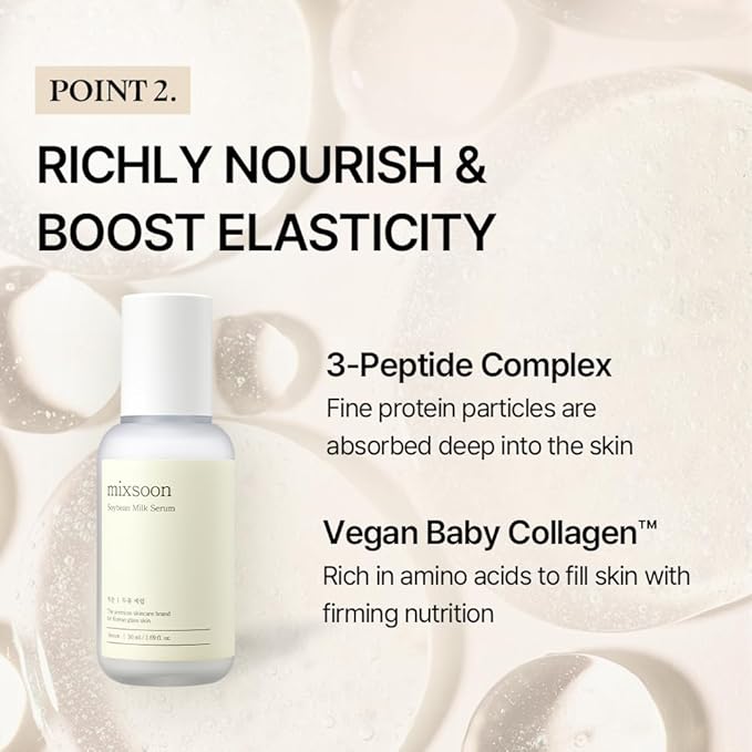 mixsoon Soybean Milk Serum - Bean Essence No.2 Nourishing Serum, Korean Skincare for Glass Skin - (1.69 fl.oz / 50ml)