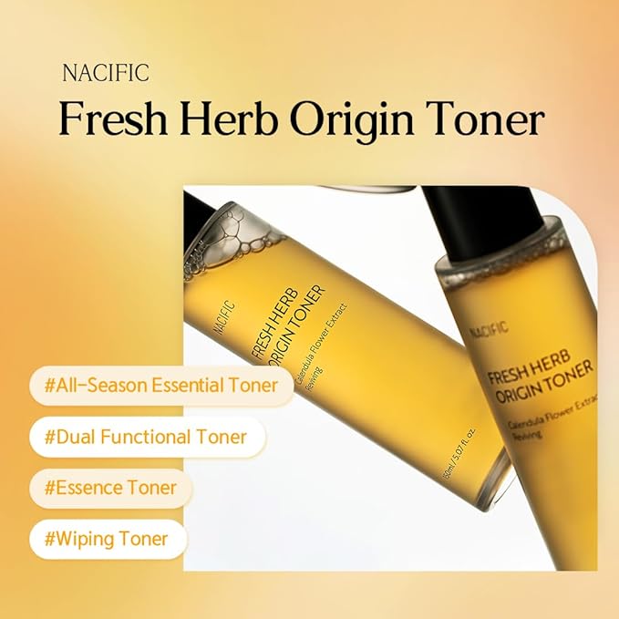 NACIFIC Fresh Herb Origin Facial Toner 5.07 fl. oz 150ml with Vitamin B, Vitamin C Radiance Skin's Moisture Barrier Korean Skincare for All Skin Types
