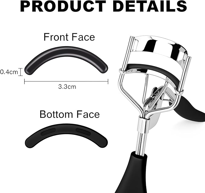 Eyelash Curler Refills,30Pack Compatible with Shu uemura Eyelash Curler Refill Pads,Silicone Rubber Eye Lash Curlers Refill Compatible with Shuemura,Black.