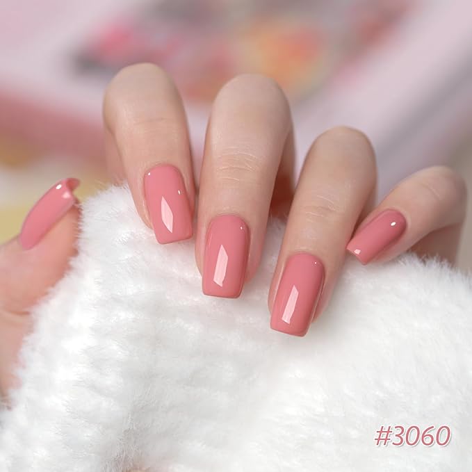 GAOY Gel Nail Polish Set including BabyBlue, Periwinkle Pastel Purple, Dusty Pink White Yellow for Manicure and Nail Art DIY at Home or Salon