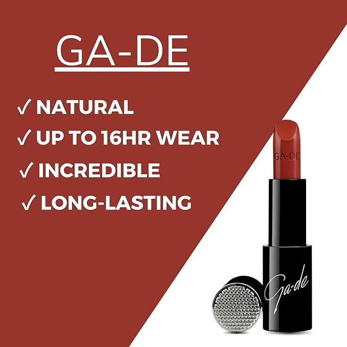GA-DE Selfie Full Color Lipstick, 869 - Long Lasting High Pigment Lipstick with Argan Oil - Creamy Radiant Shine and Hydrating Benefits - 0.14 oz