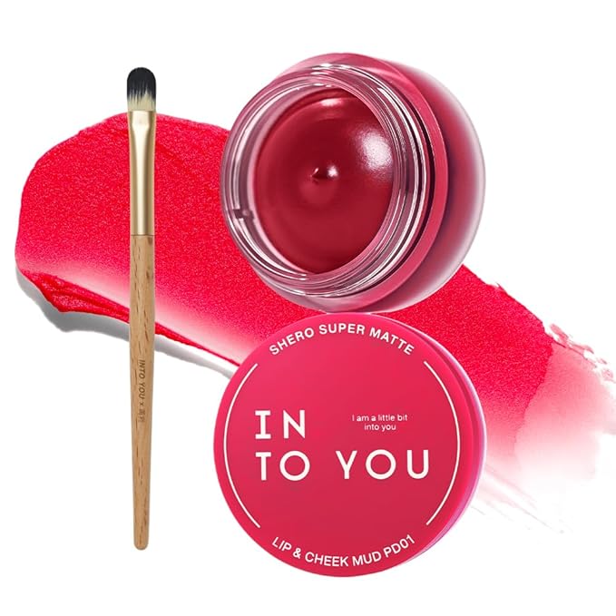 INTO YOU Matte Liquid Lipstick for Women, Canned Long Lasting Red Lipstick Waterproof with Lip Brush, No Transfer, High Pigmented with Lightweight Lip Mud Texture(PD01)