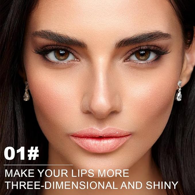 Nude Pink Metallic Lipstick for Women,Lightweight Non-Drying Shimmer Frosted Lipsticks,Glitter Lip Gloss Stain Long Lasting Waterproof No Smudge Proof No Transfer 12 Hour,Cruelty-Free Makeup