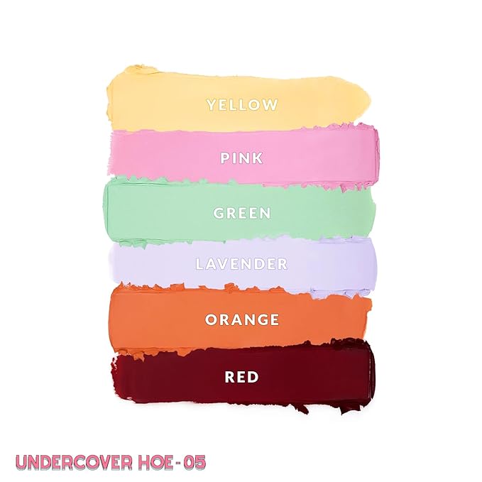 KimChi Chic Undercover Hoe Corrector Palette - Full Coverage Concealer, Creamy, Long Wearing, Hides Dark Circles & Blemishes Cruelty Free, Universal 0.25 oz