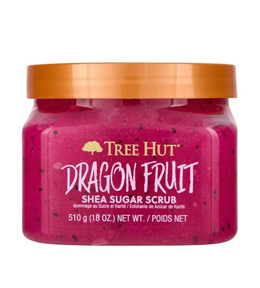 Tree Hut Dragon Fruit Shea Sugar Scrub, Exfoliating, Hydrating & Moisturizing Body Scrub with Shea Butter & Nourishing Essential Oils, Smooth & Soften Skin, 18 oz