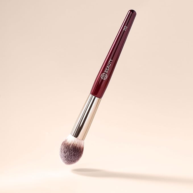 BK BEAUTY 110 LARGE CONCEALER BRUSH – Dense Tapered Under-Eye Concealer Brush for Quick Blending, Full Coverage Finish, No Product Absorption