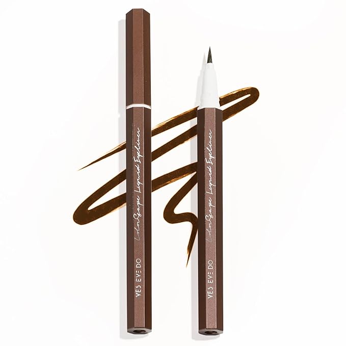 Liquid Eyeliner, Brown Liquid Eyeliner, Long Lasting Brown Liquid Eye Liner Pen for Daily Natural Makeup, Felt Tip Applicator for Line Precision, Easy to Remove with Warm Water YES.EYE DO(Cocoa Charm)