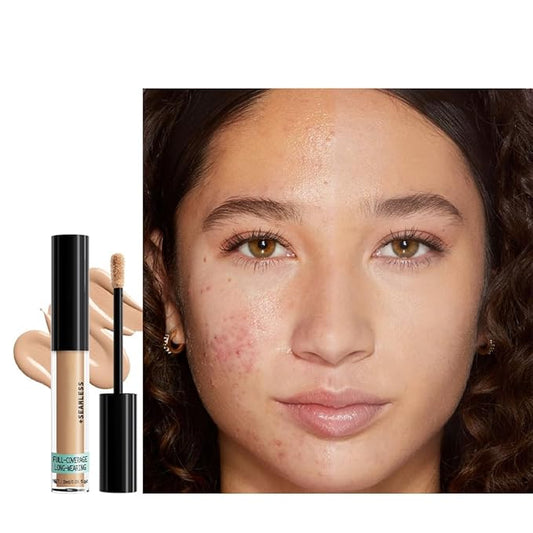 Liquid Concealer for Older Women, Under Eye Brightener Full Coverage Concealer for Dark Circles, Spots, Lightweight Waterproof Foundation Makeup, Vegan & Cruelty-Free, 07 Tan Beige