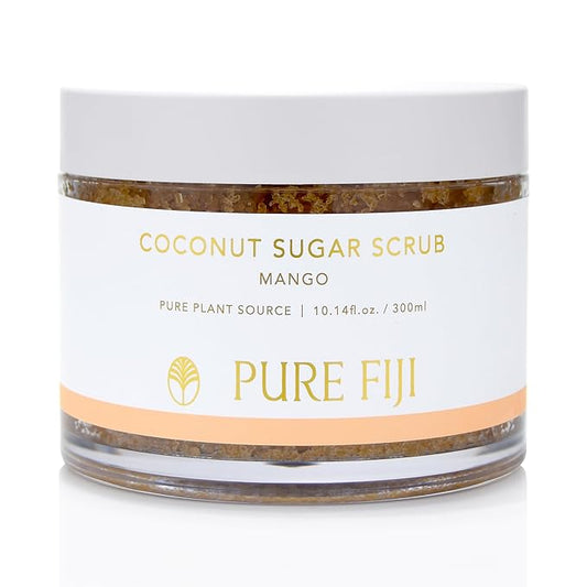 Pure Fiji Coconut Sugar Body Scrub, Mango (10.14 Oz /300ml)
