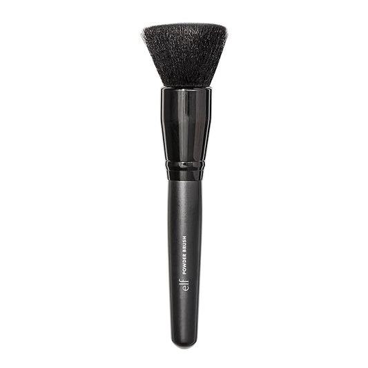 e.l.f. Powder Brush, Versatile Makeup Brush For Powder Or Blush, Creates A Sculpted Look, Made With Synthetic Bristles, Vegan & Cruelty-Free