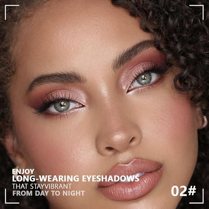 Kaely Powder Eyeshadow Quad, Light Violet Shimmer Eyeshadow Palette Makeup, Neutral Eye Shadow Palette for Older Women Pigmented Waterproof, sombras para ojos, Blendable, Cruelty-free, 02