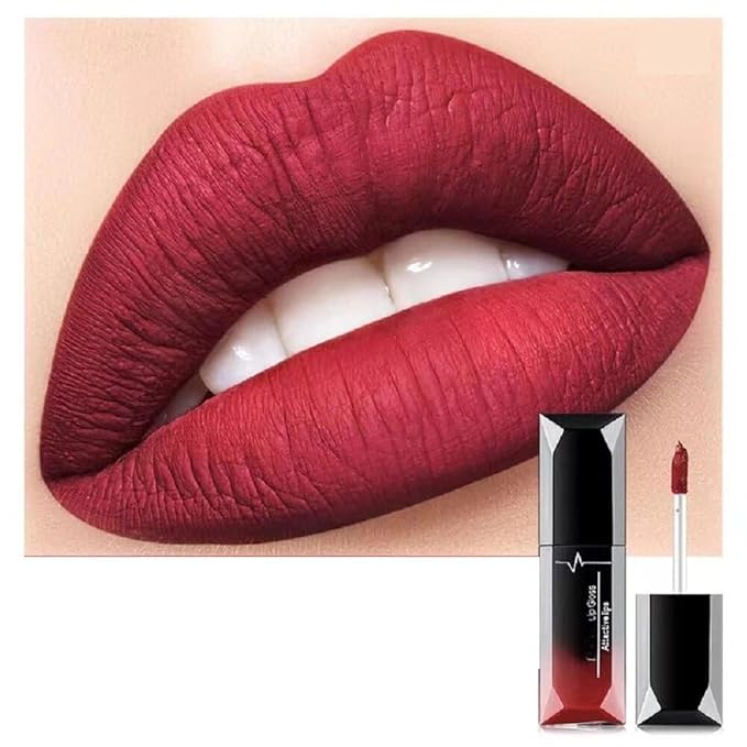 21 Colors Matte Liquid Lip Gloss - Non Transfer Proof, Long Lasting 10Hrs Glossy Lipstick, Kiss Proof & Hydrating Lip Stain Wear (16)