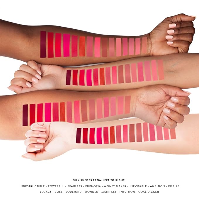 NATASHA MOOR Silk Suede Lipstick: Long-Lasting, Hydrating Semi-Matte Finish - Creamy, Cruelty-Free Formula - Silky Smooth and Highly Pigmented - MONEY MAKER