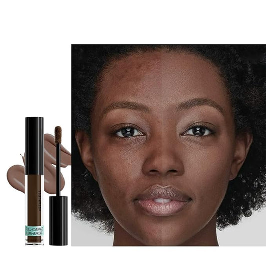 Liquid Concealer for Older Women, Under Eye Brightener Full Coverage Concealer for Dark Circles, Spots, Lightweight Waterproof Foundation Makeup, Vegan & Cruelty-Free, 10 Deep