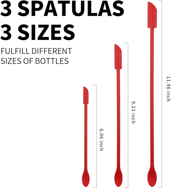 Makeup Spatula Tool for Cosmetics Beauty Kitchen Jar Mini Tiny Set Thin Blade -Reusable Long Beauty Small Spatula to Get Lotion Bottle Spatula